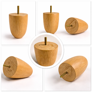 Simple Round Wooden <b>Sofa</b> <b>Legs</b> Replacement Furniture Feet Natural Wood Cabinet Table Chair <b>Legs</b> Manufacturer - Product Image 1