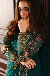 Vêtements pakistanais tendance, tenue de soirée 3 pièces, robes de soirée, tissu de qualité supérieure, options personnalisées ornées - Product Image 5