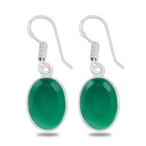 Pendientes de Plata de Ley con Incrustaciones de Ónix Verde, Diseño Indio, Elegantes y Modernos, de Alta Calidad para Mujer - Product Image 3