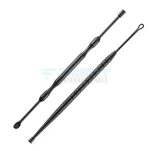 Ensemble de 5 outils noirs pour le nettoyage des oreilles, cure-oreilles et cuillères à double extrémité pour un nettoyage efficace des oreilles - Product Image 4