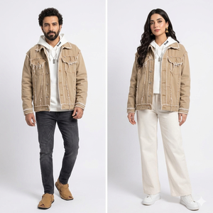 Unisex <b>lightweight</b> denim <b>jacket</b> long sleeve single breasted zipper closure custom logo breathable washed casual <b>jacket</b> - Product Image 3