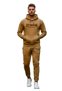 Conjunto de Sudadera con Capucha para Hombre, Transpirable, de Alta Calidad, Multicolor, Diseño Sólido, Ropa Deportiva para Gimnasio, Entrenamientos de Invierno, Tela de 340g - Product Image 2