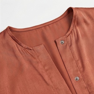 Bata de satén de seda de lujo personalizada para mujer, vestido Abaya abierto y modesto, ropa islámica tradicional transpirable para Eid y Ramadán - Product Image 4