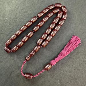 Tasbih musulman en pierre, fait main, écologique, en résine, avec perles d'ambre et turquoise, chapelet de prière, bijou de comptage - Product Image 1