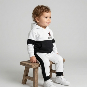 Ensemble de survêtement hiver épais 2 pièces pour enfants garçons, respirant en molleton bouclette épaisse - Product Image 2