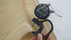 Bande adhésive invisible longue, blonde, qualité supérieure - Cheveux russes slaves du Vietnam - Extensions de cheveux humains véritables - Cuticules alignées - Tendance du moment - Product Image 5