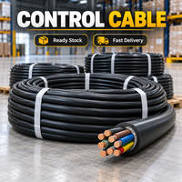 Câble de commande blindé, isolé en PVC, gaine XLPE, conducteur en laiton, 450/750V, distribution électrique, câblage industriel
