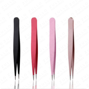 Custom Logo Stainless Steel Eyebrow Tweezers Set <b>Pointed</b> Tip Precision Hair <b>Removal</b> Beauty Grooming <b>Tool</b> OEM Private Label - Product Image 3