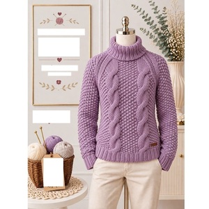 Suéteres 100% acrílico o algodón, calibre 12, para mujer, los más modernos, informales, para la temporada de invierno, proveedor de Bangladesh. - Product Image 3