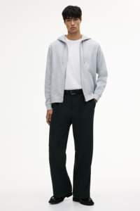 Sudadera con capucha para hombre con cremallera, logotipo personalizado, sudadera con capucha lisa, forro polar de algodón de alta calidad, sudadera informal de invierno - Product Image 4