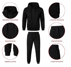 Trajes Deportivos de Invierno para Hombre y Mujer, con Capucha, Forro Polar, Secado Rápido, Estampados, Sólidos, Transpirables, Resistentes al Viento, Ligeros, para Entrenamiento, Deportes, Gimnasio, Yoga - Product Image 4