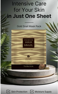 Masque en feuille TERESIA Gold Snail au collagène, soin nourrissant pour le visage, en sachet scellé, pour tous types de peau - Product Image 2