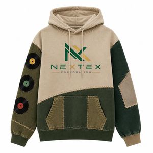 Wholesale Color Block <b>Stitched</b> <b>Hoodie</b> Unisex DIY Aesthetic Graphic Sweatshirt Winter Top - Product Image 6