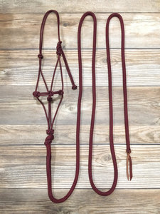 Adjustable Rope Horse Halter with Matching Lead 2 Knot <b>Braided</b> Design OEM ODM Horse Riding Equipment - Product Image 4