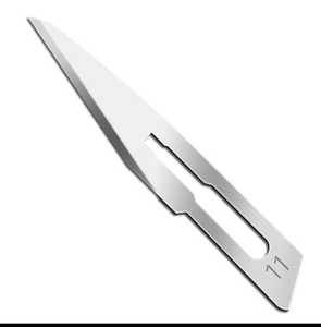 Lame de scalpel chirurgical manuelle stérile jetable en acier au carbone, ensemble d'instruments de coupe médicale pour bloc opératoire général - Product Image 3