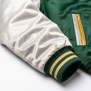 New Trending High Quality Made Winter Wear Satin Varsity Jacket New Arrival Satin Varsity Winter Jacket - Product Image 5