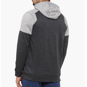Sudadera Gris con Cierre para Hombre, Corte Regular, Color Sólido, Tejido de Punto, Informal, para Otoño, Transpirable, Diseño de Cuello Redondo - Product Image 3