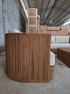 Solid Teak L Shaped Outdoor Sectional <b>Sofa</b> <b>Set</b> with Coffee Table Manufacturer Supplier Exporter Indonesia - Product Image 5