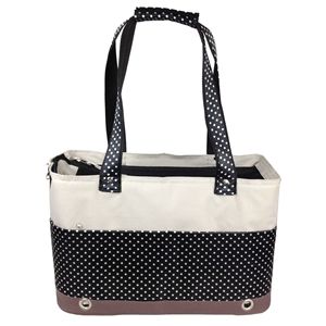 Borsa da trasporto alla moda con pois per animali domestici: soluzione elegante per il tuo amico peloso - Product Image 1