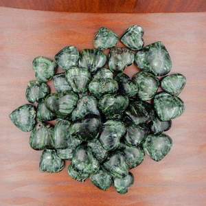 Cristal de Seraphinite Natural en Forma de Corazón, Piedra Verde Curativa Pulida, Feng Shui para Reiki, Meditación, Regalo de Boda, Decoración Energética - Product Image 4