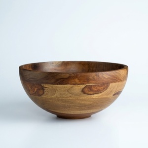 Tazón para Servir de Madera de Acacia Natural, Hecho a Mano, Ecológico, Tazón Grande para Mezclar Ensaladas, para el Hogar, Cocina, Restaurante, Vajilla - Product Image 2