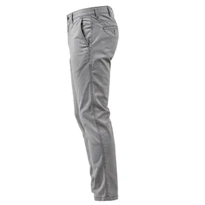 AMKOOR ENTERPRISES AE-CP-05 Pantalones Chinos de Algodón Gris para Hombre, Corte Recto, Peso Medio, Casuales, Transpirables, de Verano, con Bolsillos Laterales - Product Image 3