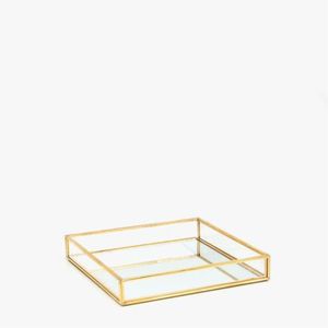 Modern Gold Metal <b>Mirrored</b> Tray Luxury Decorative Rectangular Jewelry Organizer Vanity Perfume Tray for Home Decor Wedding Gift - Product Image 5