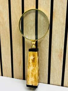 Lupa de Mano de 2.5'' con Mango de Hueso Natural |   Lupa de Inspección Óptica - Product Image 3