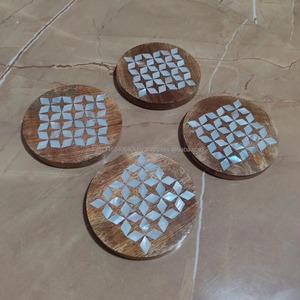 Resin <b>Coasters</b> Round Shape Classical Look Elegant for Home and Hotel or Farmhouse Kitchen Usage from India - Product Image 5