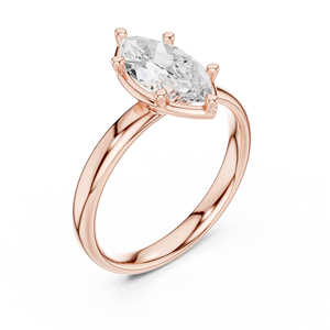 แหวนเพชร แหวนหมั้น ทองคำแท้ 14K เพชรเพาะเลี้ยง 1.5 กะรัต ทรงมาร์คีส์ และทรงกลมเจียระไนแบบบริลเลียนท์ คอลเลคชั่นเครื่องประดับเพชร - Product Image 6