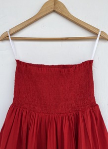 Elegant Red Tiered Maxi <b>Skirt</b> Women Ruffles High Waist Flowy Polyester <b>Chiffon</b> Bohemian A-Line Summer Vacation Beachwear <b>Skirt</b> - Product Image 3