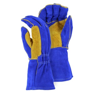 Gants de soudage à l'arc de qualité supérieure en cuir de vachette pleine fleur antidérapants et imperméables pour soudeurs, utilisation extérieure - Product Image 1