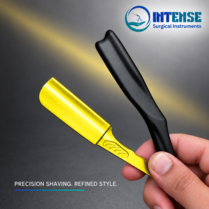 Professional <b>Straight</b> Edge Barber <b>Razor</b> with Replaceable Blades Stainless Steel Manual Shaving Tool for Salon Barber Shop - Product Image 3