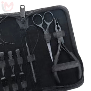 Kit de Herramientas para Extensiones de Cabello de Acero Inoxidable NEGRO, Alicates, Anillos Micro, Agujas de Bucle, Clips de Fijación Fuerte - Product Image 2