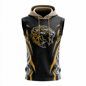 Haut de sport sans manches à action légère pour adultes et jeunes, sublimation football, unisexe - Product Image 5