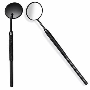 Black <b>Handheld</b> Makeup <b>Mirror</b> With Textured Grip Handle - Product Image 4