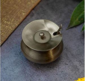 Pure Brass Ghee Pot with Lid & Spoon 350 ML Traditional Matte Finish Brass Container with Tin Coating Ideal for Ghee - Product Image 1