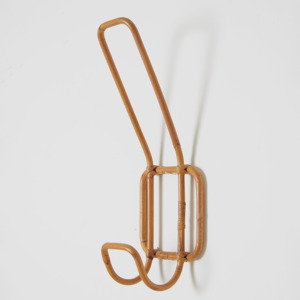 Essentiels pour la salle de bain, crochets en rotin de qualité exceptionnelle, ensemble de crochets décoratifs à suspendre au mur - Product Image 4