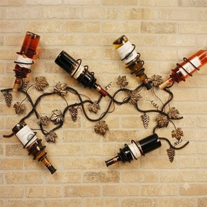 Estante para Vino de Hierro Forjado Moderno Personalizado, Estantes Ajustables, Soporte para Botellas de Metal para Mesa, Soporte Decorativo de Almacenamiento con Capacidad para 4 Botellas - Product Image 2