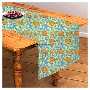 Latest Stylish 100% Pure Cotton Fabric Table <b>Runner</b> Traditional Hand Block Printed Design For Weddings Bulk Supply - Product Image 2
