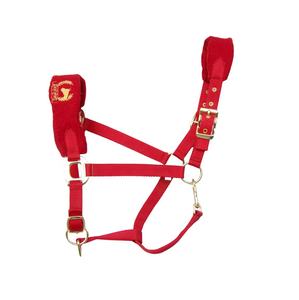 Licol de cheval en nylon personnalisable professionnel Style occidental avec raccords en fer et rembourré en polaire de vison Meilleur vendeur - Product Image 1