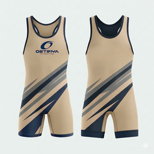 Unique Design Spandex/Polyester Seamless Fusing Men's Wrestling <b>Singlets</b> Wholesale Rate GYM Wear <b>Weightlifting</b> <b>Singlets</b> - Product Image 2