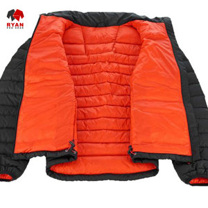 แจ็คเก็ตพัฟเฟอร์ดีไซน์สั่งทำพิเศษสำหรับผู้ชาย ยี่ห้อ Ryan Pro Gear พร้อมโลโก้สั่งทำพิเศษ ดีไซน์ ODM คอตั้ง - Product Image 3