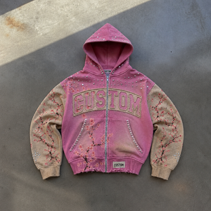 Vintage Washed Pullover Hoodie Men Oversized Streetwear Distressed Applique Heavyweight Cotton Casual <b>Hooded</b> Jacket <b>Fleece</b> - Product Image 4