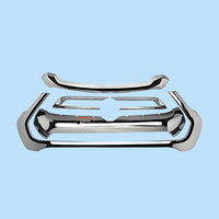 Garniture de calandre avant chromée ABS pour Toyota Hilux Revo 2022 Pickup 4x4, moulure chromée extérieure pour calandre avant de voiture