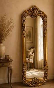 Large Gold Baroque Mirror – Luxury Full Length Wall Mirror for Elegant Entryway Decor - Product Image 5