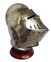 16. Jahrhundert Deutscher Burgonet-Helm aus Stahl, Versilbert, Poliert, Handgefertigt, Sammlerstück, Großhandel, Beste Qualität, Langlebig, für TV und Film