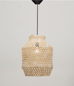 Modern Brass <b>Shade</b> Bamboo Pendant <b>Light</b> Creative Hanging Lamp Bar Dining Room Living Room Bedroom Luxury Chandelier - Product Image 1