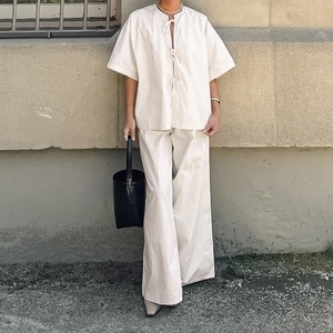 Ensembles en cachemire pour femmes costume en lin philippin corps façonnage <span class=keywords><strong>Roundnet</strong></span> velours football Tropical col rond coton Beige - Product Image 1