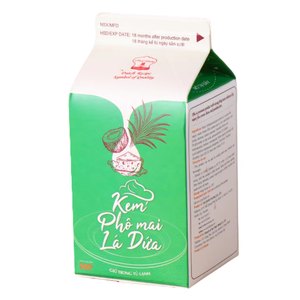 Crema No Láctea de Excelente Calidad para Bebidas, Fabricante HALAL OEM/ODM, Crema de Postre de Queso Pandan 500G para Café y Té con Leche - Product Image 1